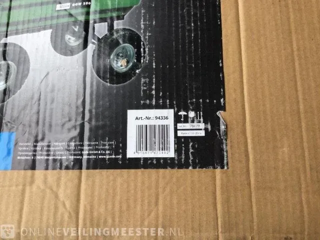 Tuinwagen met trekstang gude, ggw 250, groen/zwart - afbeelding 4 van  4