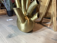 Tulpenvaas, champagne goudkleurig aluminium - afbeelding 3 van  4