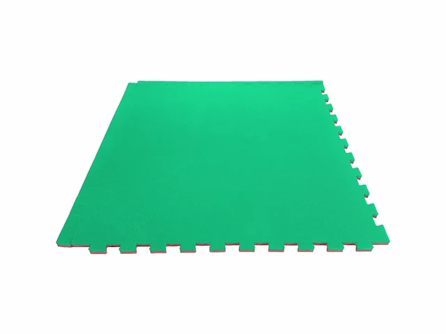Tunturi karatemat puzzelmat karate mat sportmat sportvloer rood / groen - afbeelding 1 van  1