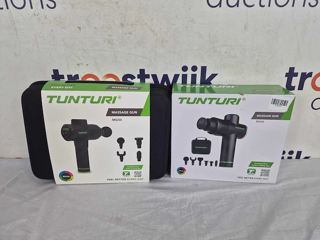 Tunturi mg40 massage gun + tunturi mg50 massage gun - afbeelding 2 van  2