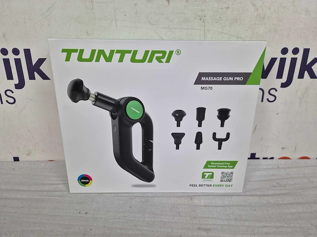 Tunturi mg70 massage gun professioneel - massage pistool met verstelbare kop - massage apparaat met multi grip - inclusief 6 opzetstukken en koffer - extra krachtig en stil - incl gratis app - afbeelding 2 van  2