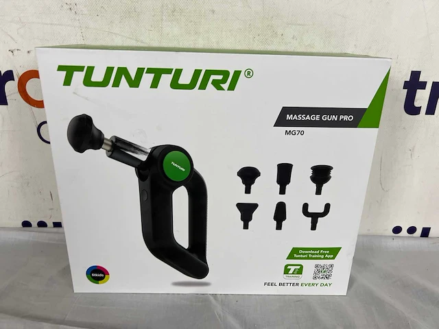 Tunturi mg70 massage gun professioneel - massage pistool met verstelbare kop - massage apparaat met multi grip - inclusief 6 opzetstukken en koffer - extra krachtig en stil - incl gratis app - afbeelding 2 van  2