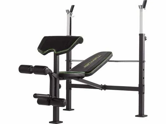 Tunturi wb60 halterbank - bankdrukbank - leg extension - bicep curls (12x) - afbeelding 1 van  4
