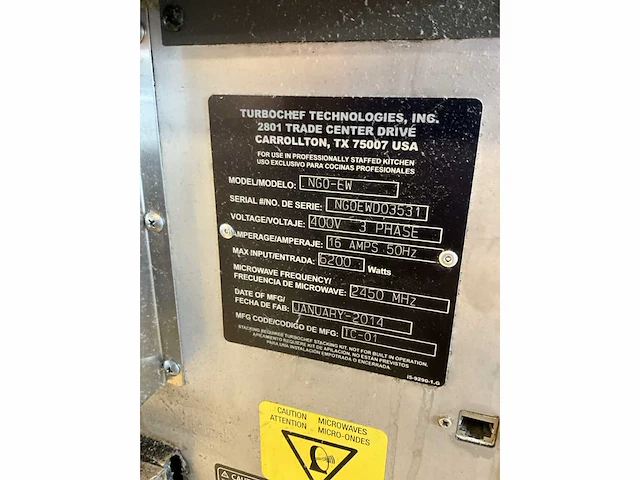 Turbochef ngo-ew highspeed oven - afbeelding 4 van  12