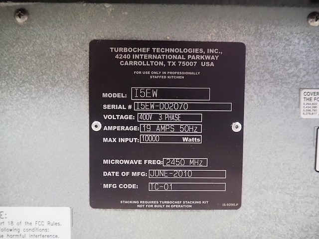 Turbochef technologies - afbeelding 8 van  8
