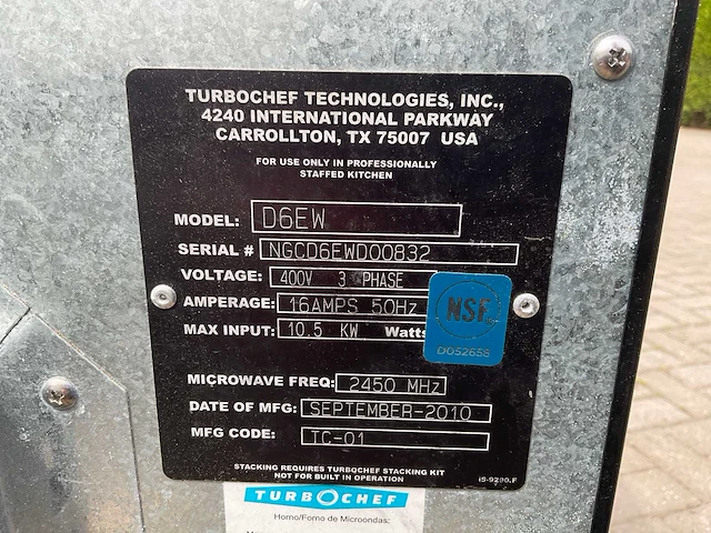 Turbochef tornado d6ew snelheids-combi-magnetronoven - afbeelding 5 van  8