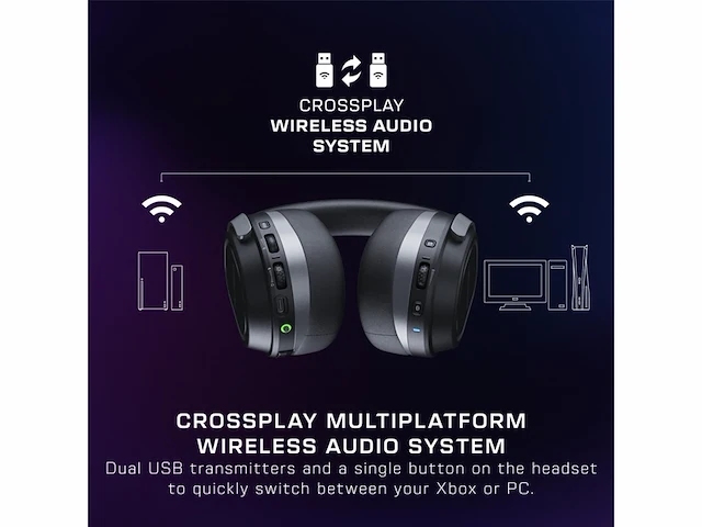 Turtle beach stealth 700 zwart xbox draadloze gamingheadset voor xbox series x|s, xbox one, nintendo switch, pc & mobile - afbeelding 3 van  6