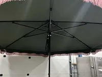 Tuuci parasol met voet (2x) - afbeelding 3 van  6