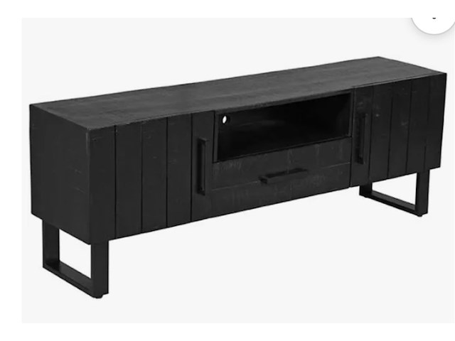 Tv- dressoir, label51, santos, zwart - afbeelding 1 van  5