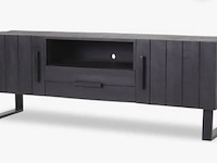 Tv- dressoir, label51, santos, zwart - afbeelding 3 van  5