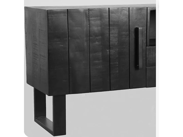 Tv- dressoir, label51, santos, zwart - afbeelding 4 van  5