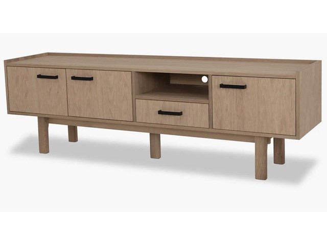 Tv-dressoir, naturel eikenhout - afbeelding 1 van  5