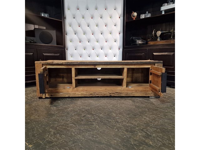 Tv meubel chesterfield , chesterfield , bruin - afbeelding 3 van  3