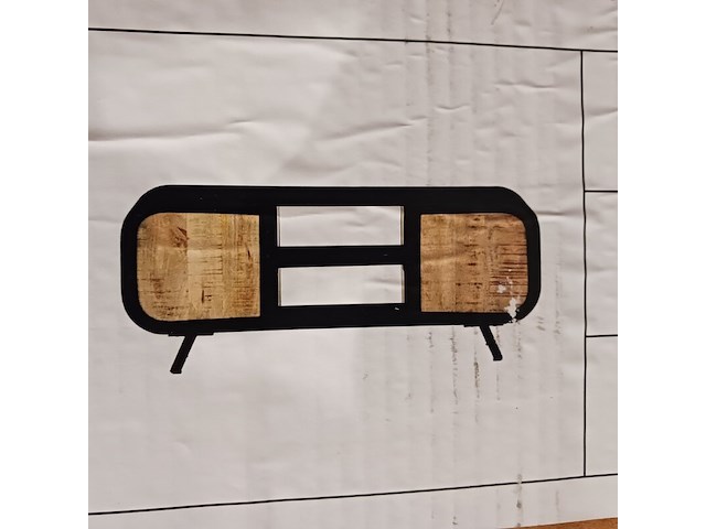 Tv meubel mango staal 145x45x45 cm sanderz, 2025 - afbeelding 1 van  3