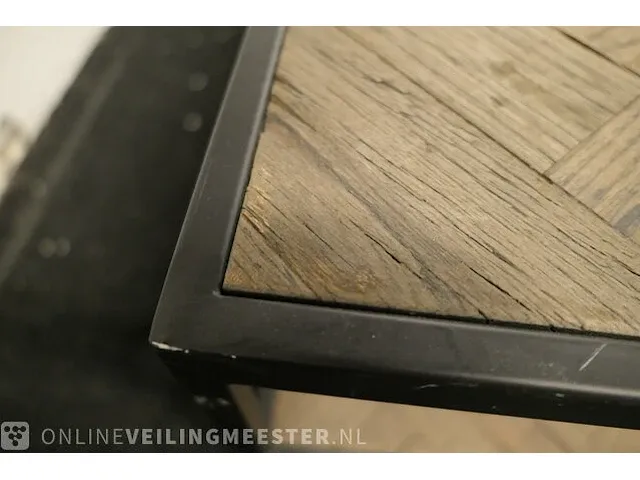 Tv meubel met onderblad visgraat ingelegd - afbeelding 2 van  10