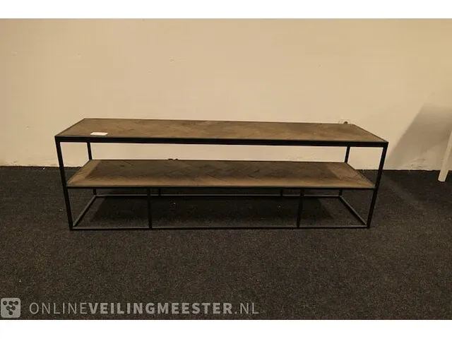 Tv meubel met onderblad visgraat ingelegd - afbeelding 1 van  10