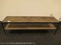 Tv meubel met onderblad visgraat ingelegd - afbeelding 3 van  10