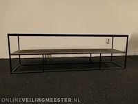 Tv meubel met onderblad visgraat ingelegd - afbeelding 4 van  10