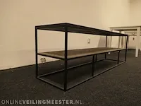 Tv meubel met onderblad visgraat ingelegd - afbeelding 5 van  10