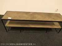Tv meubel met onderblad visgraat ingelegd - afbeelding 6 van  10