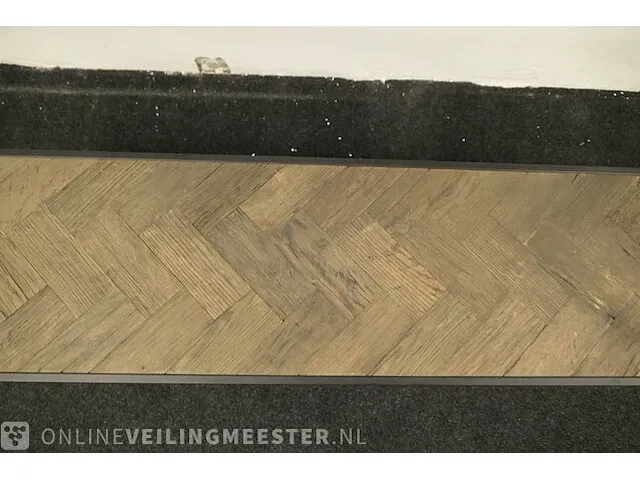 Tv meubel met onderblad visgraat ingelegd - afbeelding 7 van  10
