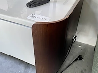 Tv-meubel met wit marmeren blad by italia, walnoot / wit marmer - afbeelding 2 van  10