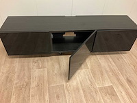 Tv meubel zwart met drie deuren - afbeelding 2 van  3