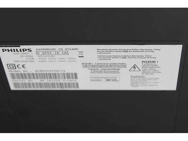 Tv philips 40pfl5625h/12 40 inch. let op! afstandsbediening ontbreekt. - afbeelding 2 van  2
