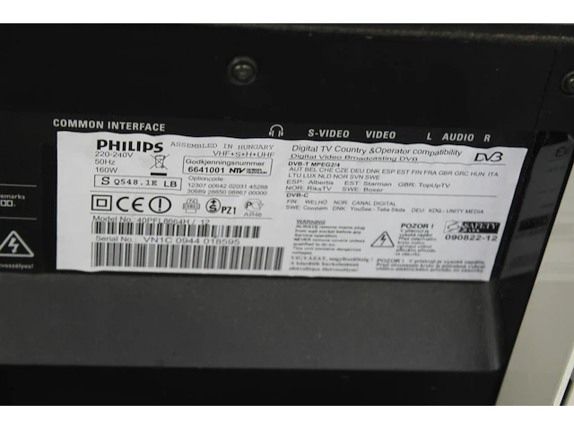 Tv philips 40pfl8664h/12 40 inch. - afbeelding 2 van  2