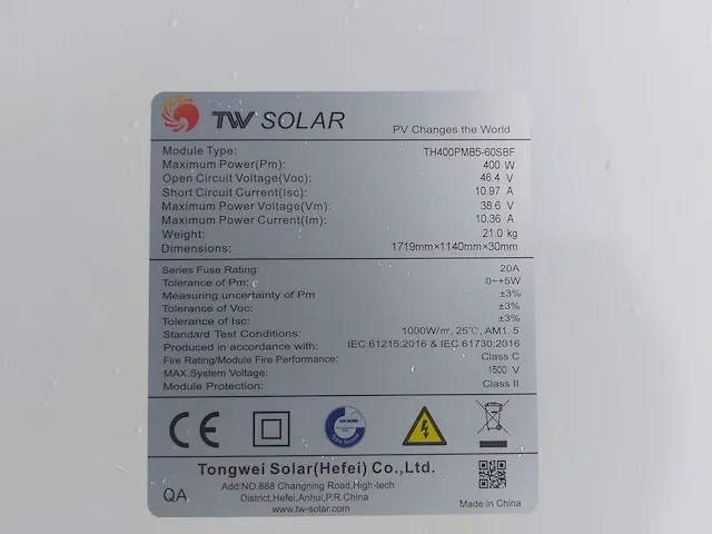 Tw-solar - t-410m54-18hv - set van 10 full black (400 wp) zonnepanelen en 1 goodwe gw3600d-ns omvormer (1-fase) - afbeelding 6 van  10