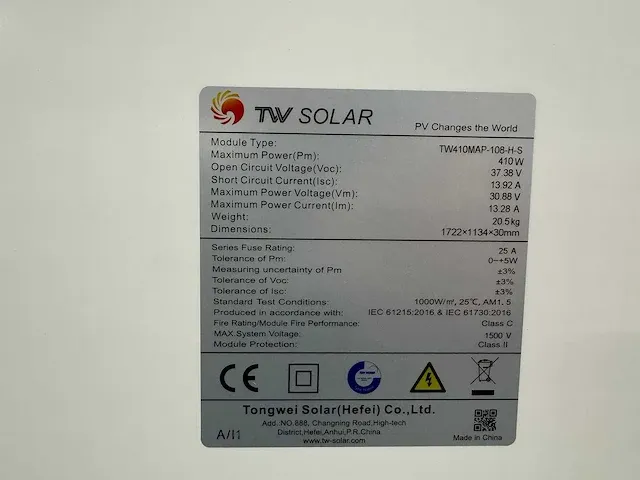 Tw solar - tw410map-108-h-s - set van 24 black (410 wp) zonnepanelen en 1 blaupunkt bpt-v03-10.0 omvormer (3-fase) - afbeelding 2 van  12