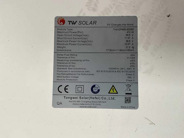 Tw solar th410pmb5-60sbs zonnepaneel (10x) - afbeelding 4 van  4