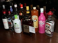 Twaalf flessen drank w.o. whisky, tequila, wodka, sambuca, amaretto, etc. - afbeelding 2 van  2