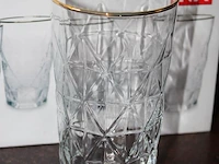 Twaalf waterglazen ona florence. - afbeelding 1 van  2