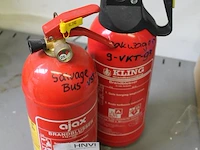 Twee brandblussers schuim en poeder 2 liter. - afbeelding 2 van  2