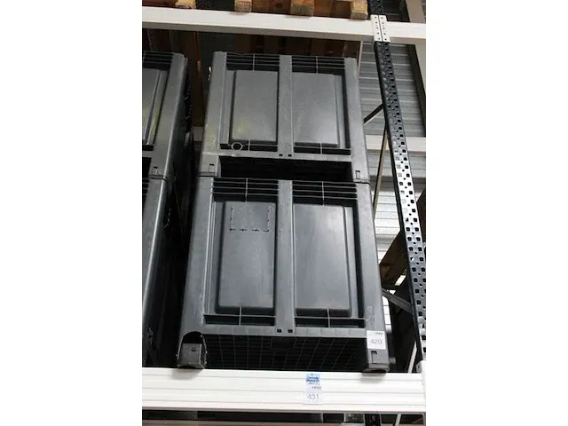 Twee europalletkisten manutan met afmeting 120 x 80 x 85 cm. - afbeelding 2 van  2