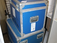 Twee flightcases in twee maten waaronder 80 cm x 60 cm x 65 cm - afbeelding 2 van  2