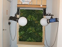 Twee flitslampen mettle 400 q met twee wandbeuglels . exlusief achterwand en groen - afbeelding 3 van  4