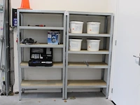 Twee gegalvaniseerde stellingen met afmeting 90 x 40 x 180 cm. let op: exclusief inhoud. - afbeelding 1 van  2