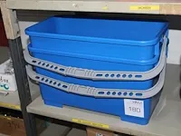 Twee glazenwassers emmers blauw. 22 liter. - afbeelding 1 van  1
