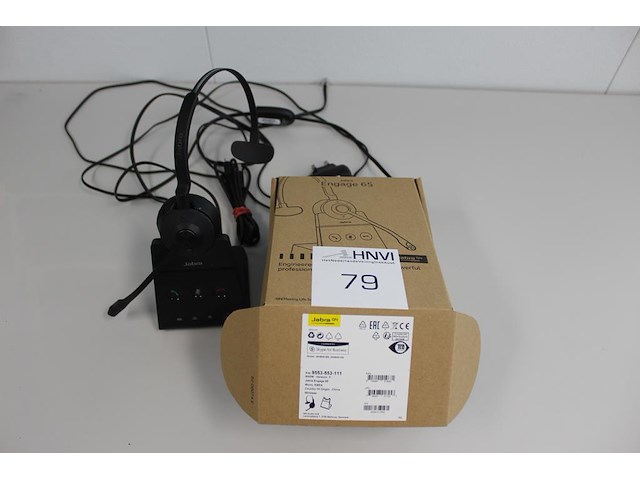 Twee headsets jabra engage65, eenmaal nieuw en eenmaal gebruikt. - afbeelding 1 van  2