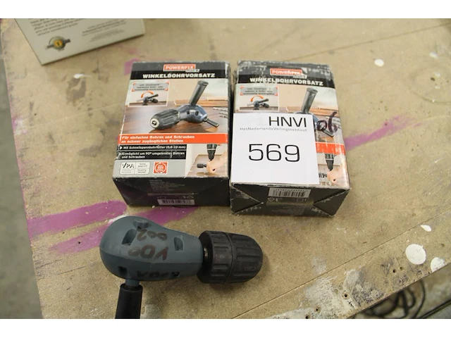 Twee hoekboorkoppen powerfix. - afbeelding 1 van  1
