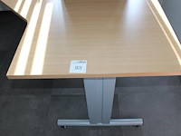 Twee hoekbureaus in u-opstelling. totale. afmeting 400 x 160 cm. in hoogte verstelbaar. - afbeelding 1 van  3