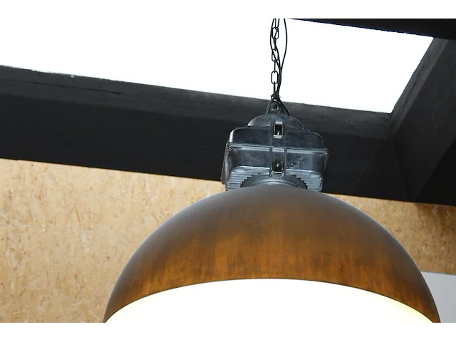 Twee industriële hanglampen met doorsnede 50 cm en hoogte 60 cm. - afbeelding 4 van  5