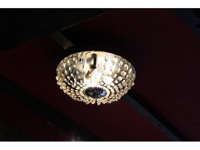 Twee kristallook plafonnieres doorsnede 40 cm. - afbeelding 2 van  3