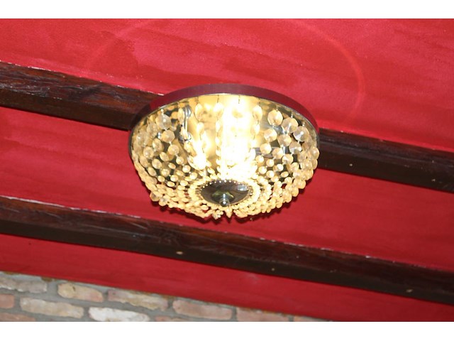 Twee kristallook plafonnieres doorsnede 40 cm. - afbeelding 3 van  3