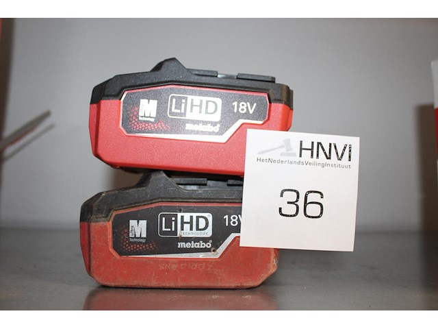 Twee lion-accu's metabo 18v. - afbeelding 1 van  1