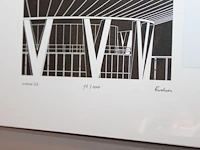 Twee litho's evoluon en klokgebouw. - afbeelding 3 van  3