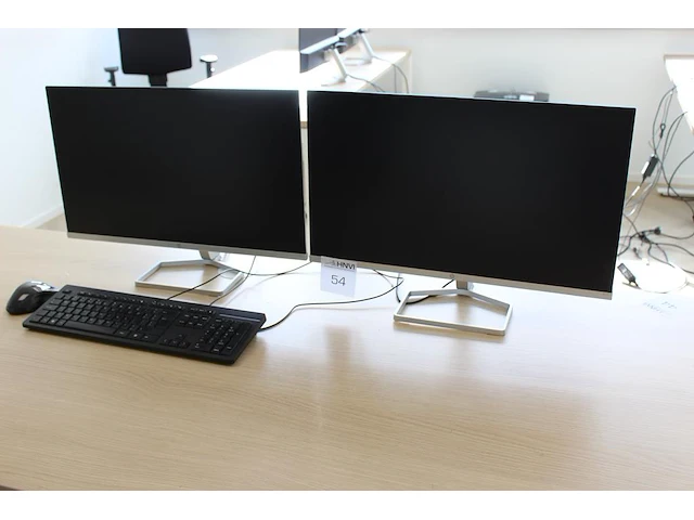 Twee monitoren hp m24f. - afbeelding 1 van  2
