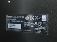 Twee monitoren iiyama waaronder pro lite e2473hds 24 inch met toetsenbord, twee muizen en verhogers - afbeelding 2 van  3